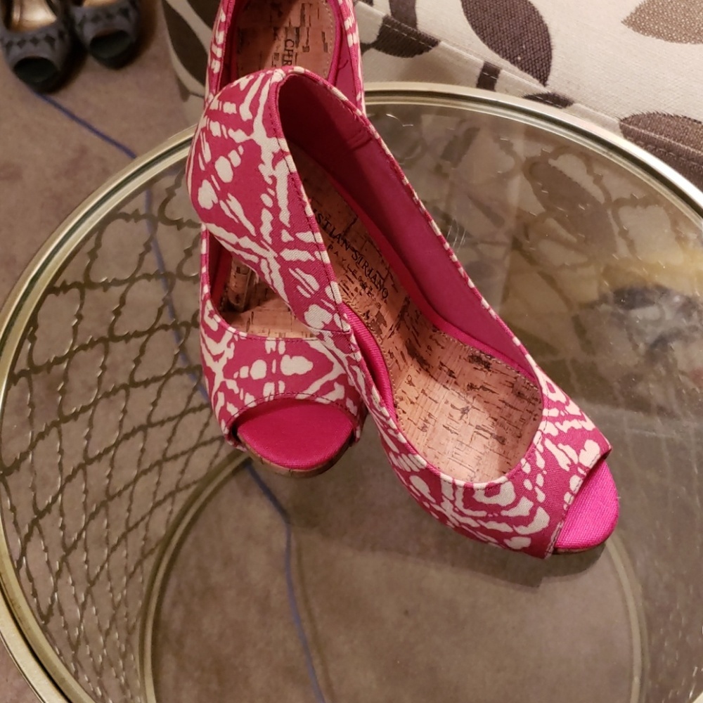Christian siriano peep toes pumps